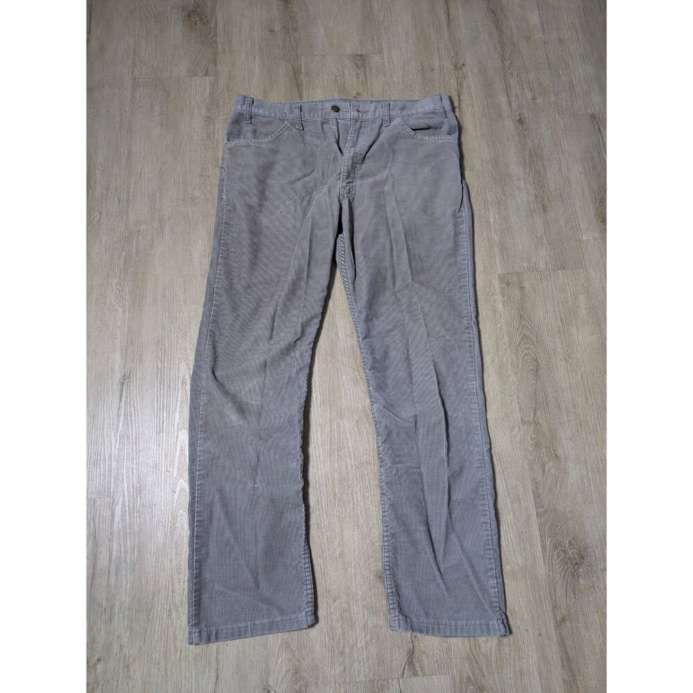 VTG 90s Levi's 36x32 Mens Gray Corduroy Pants Straight Leg USA Made